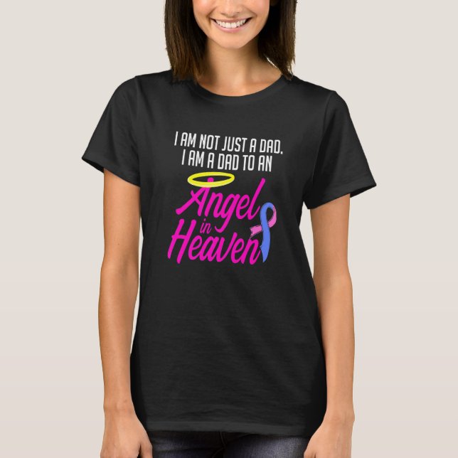 Camiseta Pérdida de bebé papá Ángel Embarazo de bebé (Anverso)
