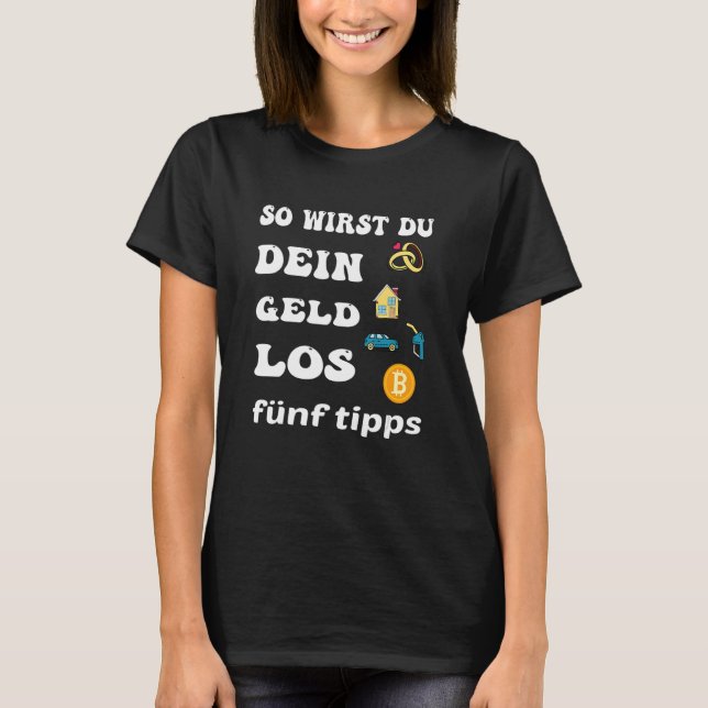 Camiseta Pérdida de dinero para la divisa criptográfica del (Anverso)