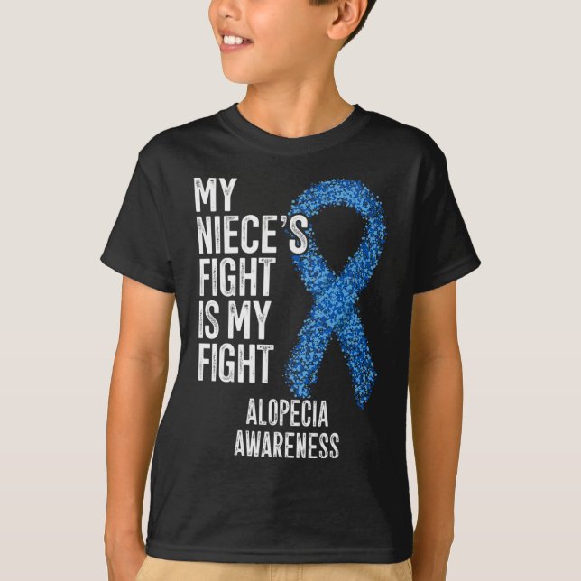 Camiseta Pérdida de pelo La lucha de mi sobrina es mi alope (Anverso)