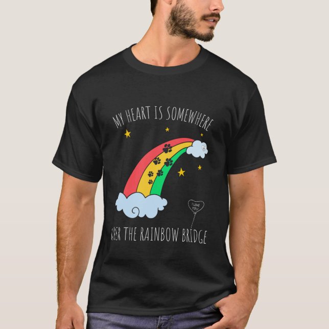 Camiseta Pérdida de un gato perro querido. Tema del puente  (Anverso)