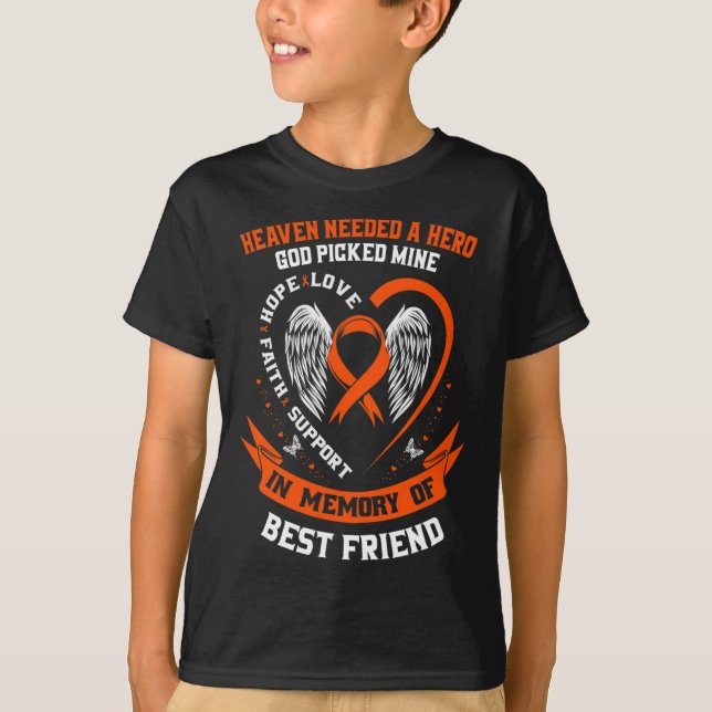 Camiseta Pérdida En Memoria De Mi Mejor Awarenes De Leucemi (Anverso)