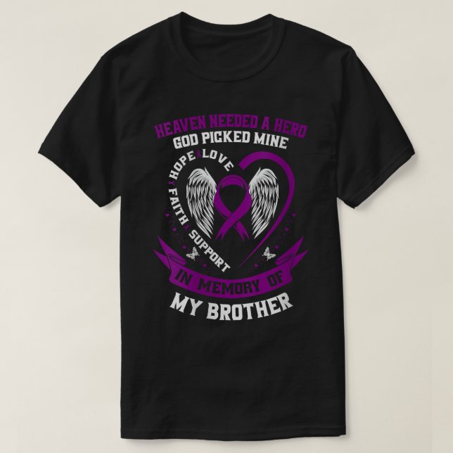 Camiseta Pérdida femenina en memoria del cáncer pancreático (Diseño del anverso)