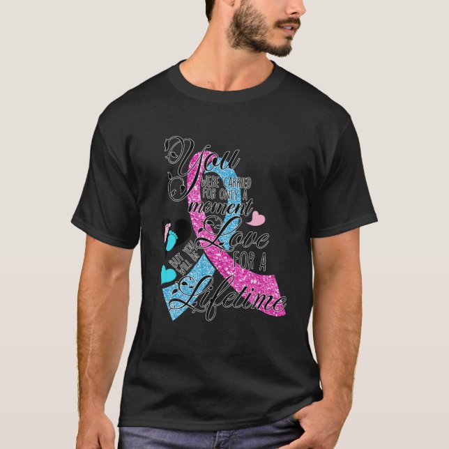 Camiseta Pérdida Infantil En Octubre Usamos Cinta Rosa Y Az (Anverso)