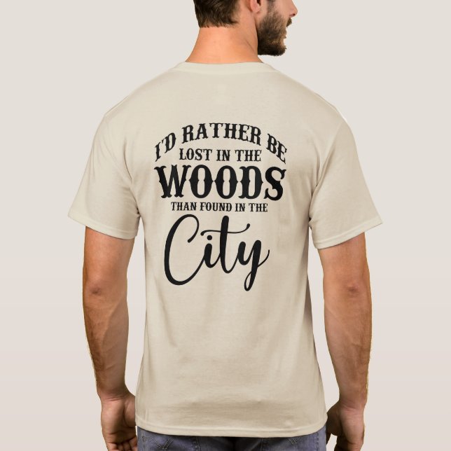 Camiseta perdido en el bosque (Reverso)