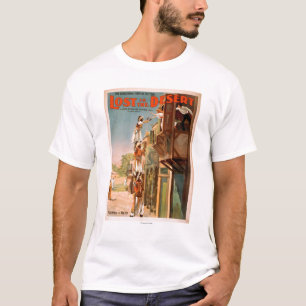 Camiseta Perdido en el poster de teatro árabe del desierto