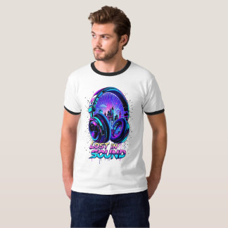 Camiseta Perdido en el sonido | Auriculares de Neon City