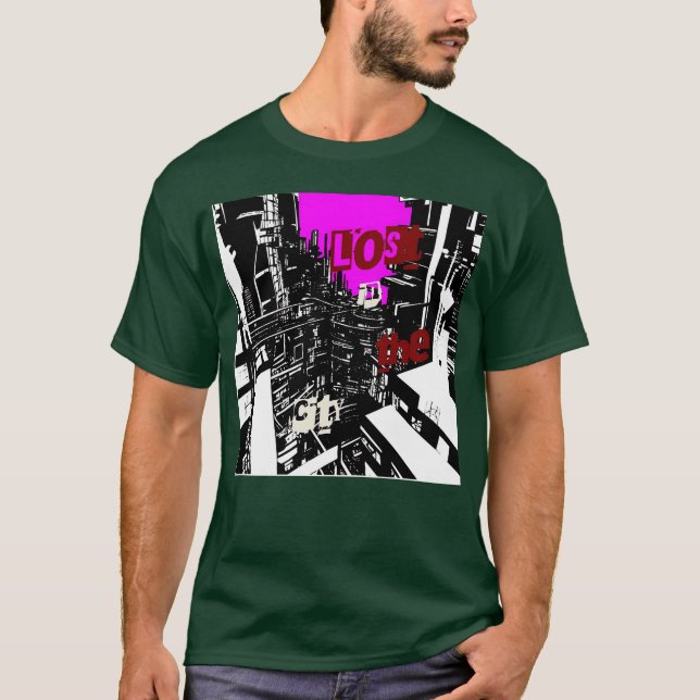 Camiseta Perdido en la ciudad chico (Anverso)
