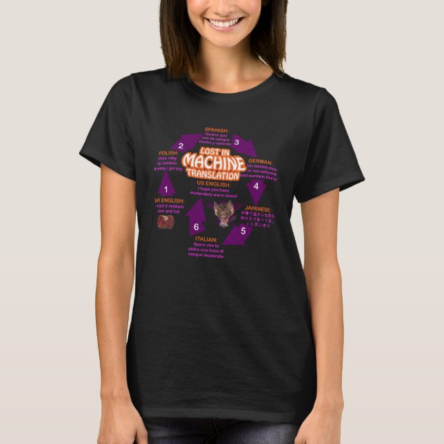 Camiseta Perdido en la traducción automática Vampiro de Hal (Anverso)