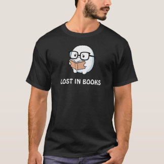 Camiseta Perdido en Libros – Personaje Lindo y Esponjoso