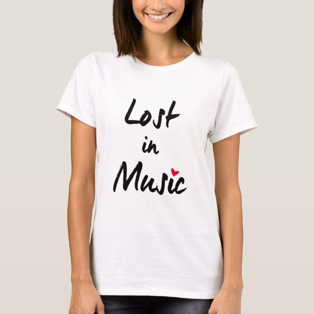 Camiseta Perdido en música, amo música (Anverso)