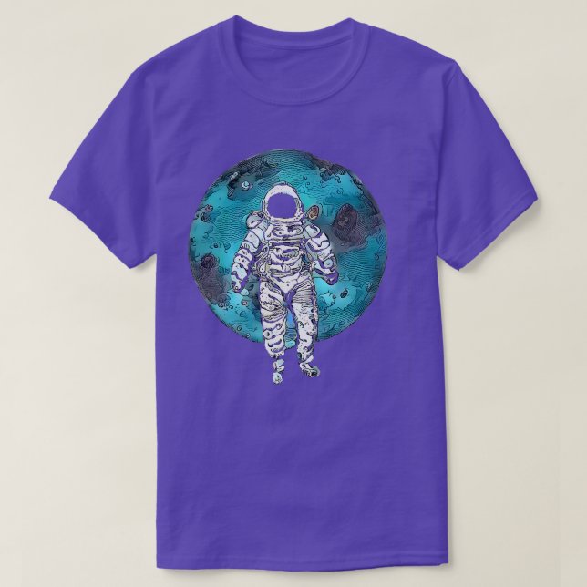 Camiseta Perdido en órbita, astronauta flotando en el espac (Diseño del anverso)