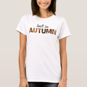 Camiseta Perdido en Otoño – Arte de Palabras Estéticas de H