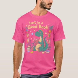 Camiseta Perdido En Un Buen Lector De Dinos De Libros Cute 