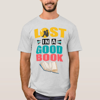 Camiseta Perdido En Un Buen Libro Lindo Amante De La Lectur