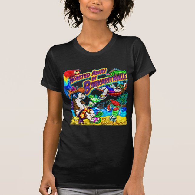 Camiseta Perdido lejos en Barkaritaville (Anverso)