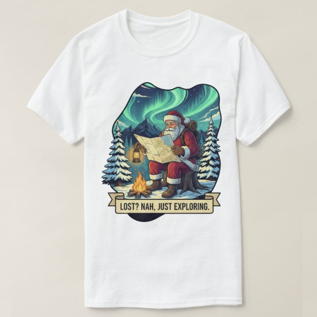 Camiseta Perdido Nah sólo explorando Santa Design (Diseño del anverso)