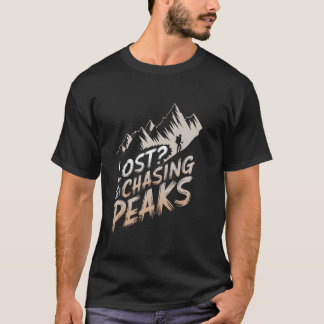 Camiseta Perdido No, Solo Persiguiendo Picos Camping Alpino