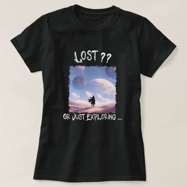 Camiseta ¿Perdido?? O simplemente explorando... Camping en  (Diseño del anverso)