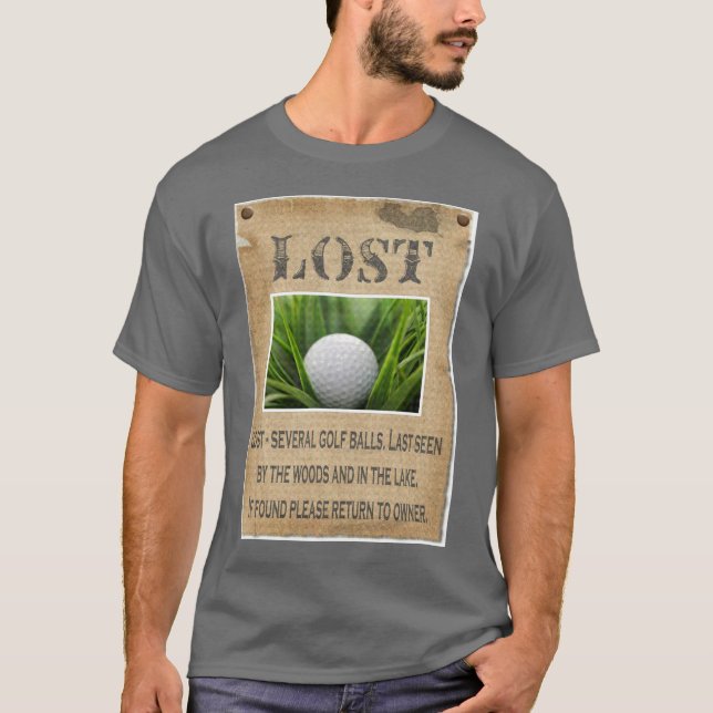 Camiseta PERDIDO - pelota de golf (Anverso)