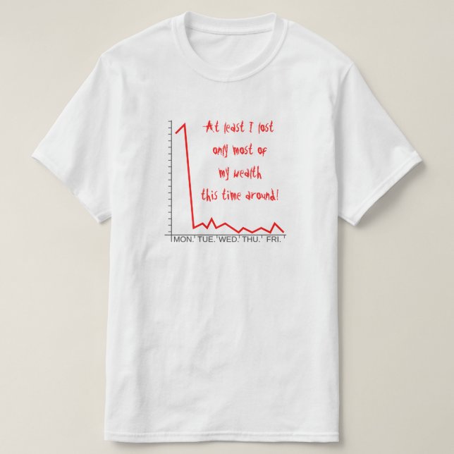 Camiseta ...perdió la mayor parte de mi riqueza esta vez! (Diseño del anverso)