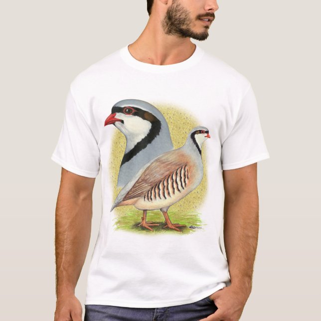 Camiseta Perdiz de Chukar combinada (Anverso)