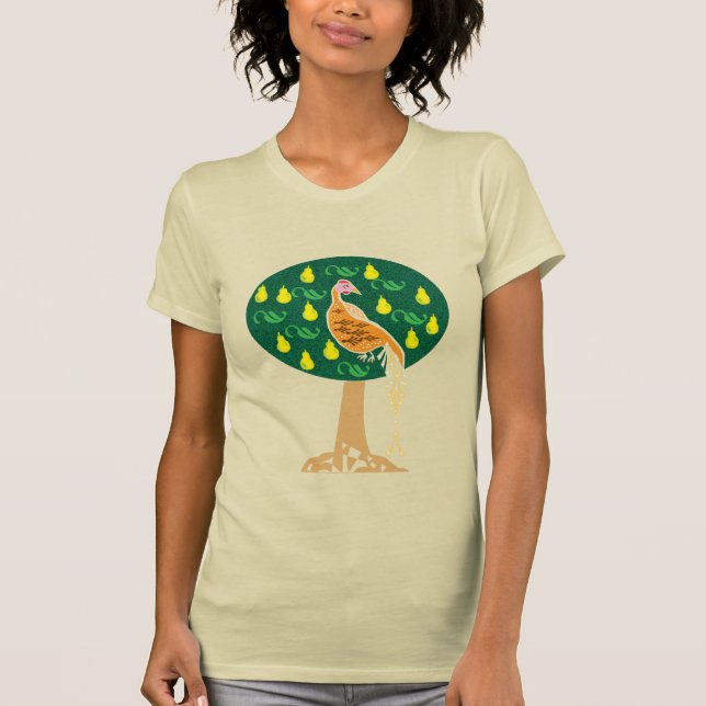 Camiseta Perdiz en un árbol de pera (Anverso)