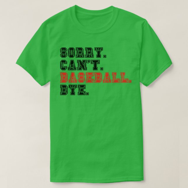 Camiseta Perdón Cant Baseball Bye 13 (Diseño del anverso)