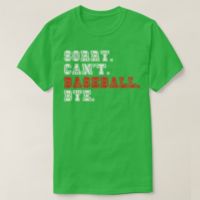 Camiseta Perdón Cant Baseball Bye 7 (Diseño del anverso)