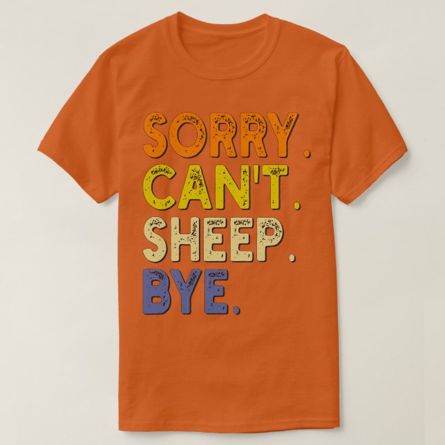 Camiseta Perdón Cant Sheep Bye 1 (Diseño del anverso)