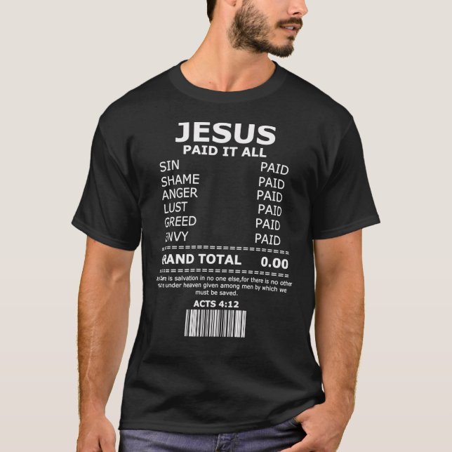 Camiseta Perdón de salvación de Jesús Regalo cristiano cruz (Anverso)