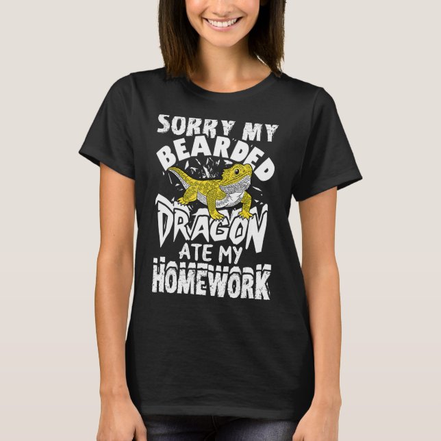 Camiseta Perdón, mi dragón de barba se comió mi hogar 1 (Anverso)