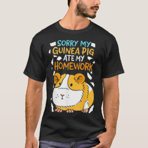 Camiseta Perdón por mi cerdo guineano comió mi hogar _1