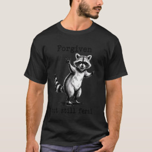 Camiseta Perdonado Pero Todavía Feral Fe Cristiana Divertid