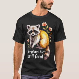 Camiseta Perdonado Pero Todavía Mapache Feral Cristiano Cit