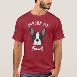 Camiseta Perdone mi Bulldog francés blanco y negro