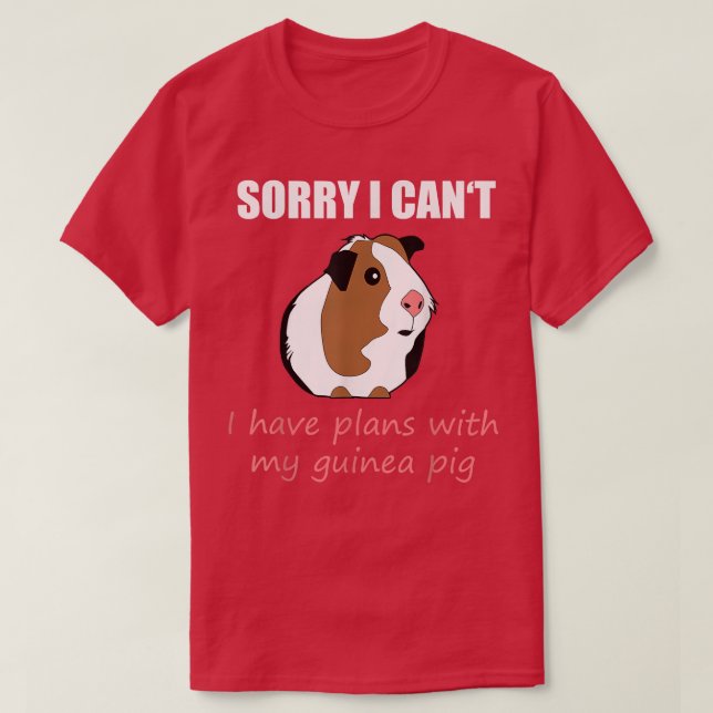 Camiseta Perdone que tenga planes con mi conejillo de india (Diseño del anverso)