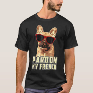 Camiseta Perdonen mi humor de perro de Bulldog francés en f