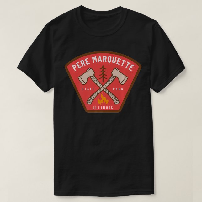 Camiseta Pere Marquette State Park Illinois Forest Camp Fir (Diseño del anverso)