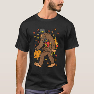 Camiseta Peregrino de Acción de Gracias Pie Grande Funny Sa