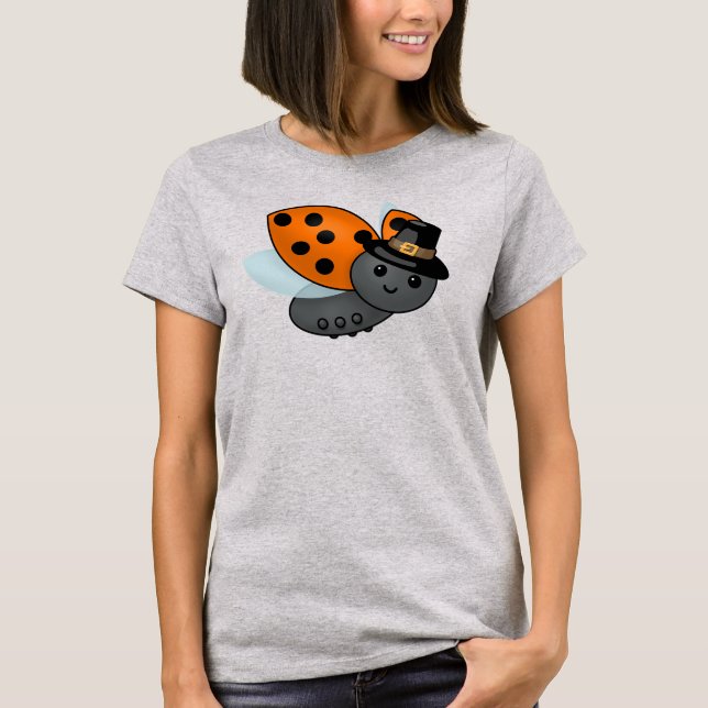 Camiseta Peregrino de la Ladybug del Día de Acción de Graci (Anverso)