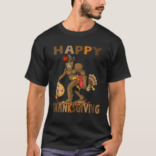 Camiseta Peregrino de pie de página Turquía Calabaza feliz 