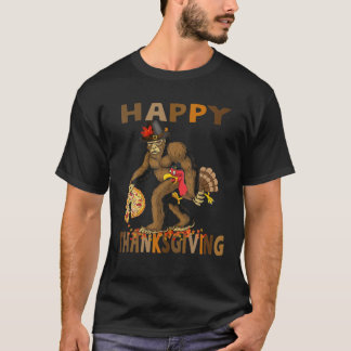 Camiseta Peregrino de pie de página Turquía Calabaza feliz 