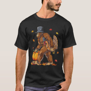 Camiseta Peregrino de pie grande Turquía Calabaza divertida