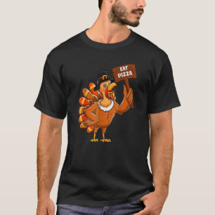 Camiseta Peregrino de Turquía Comer Pizza Niños Vegan Adult