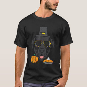 Camiseta Peregrino Labrador Negro Perro de Acción de Gracia