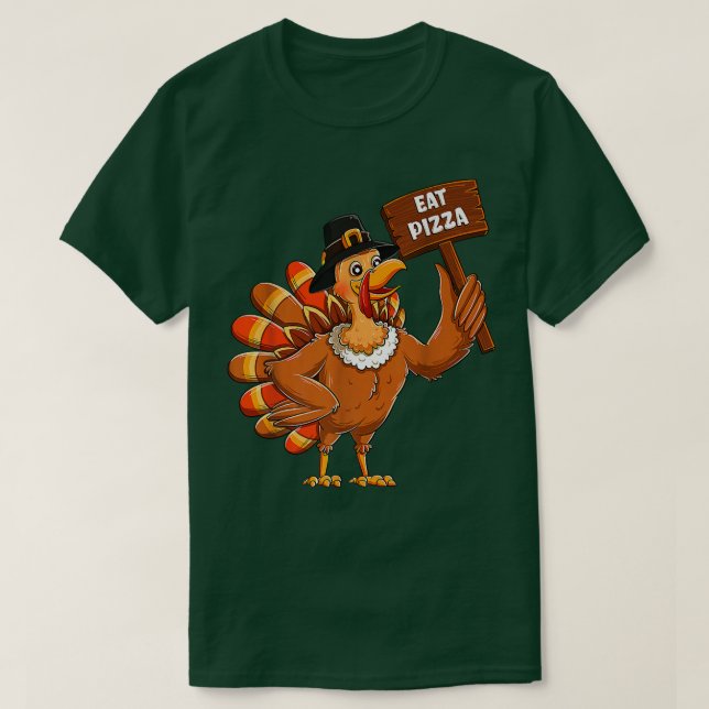 Camiseta Peregrino Turco Comer Pizza Adultos Vegan Niños Gr (Diseño del anverso)