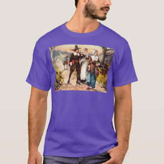 Camiseta Peregrinos de la tarjeta de felicitación Vintage d