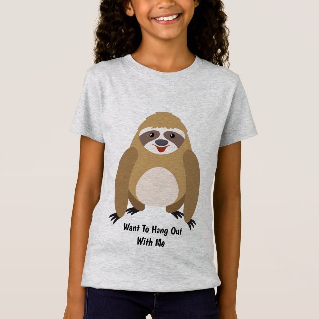 Camiseta Pereza animada linda (Anverso)