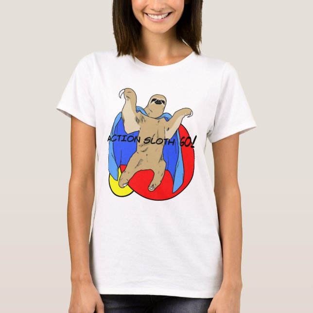 Camiseta Pereza de la acción coloreada (Anverso)