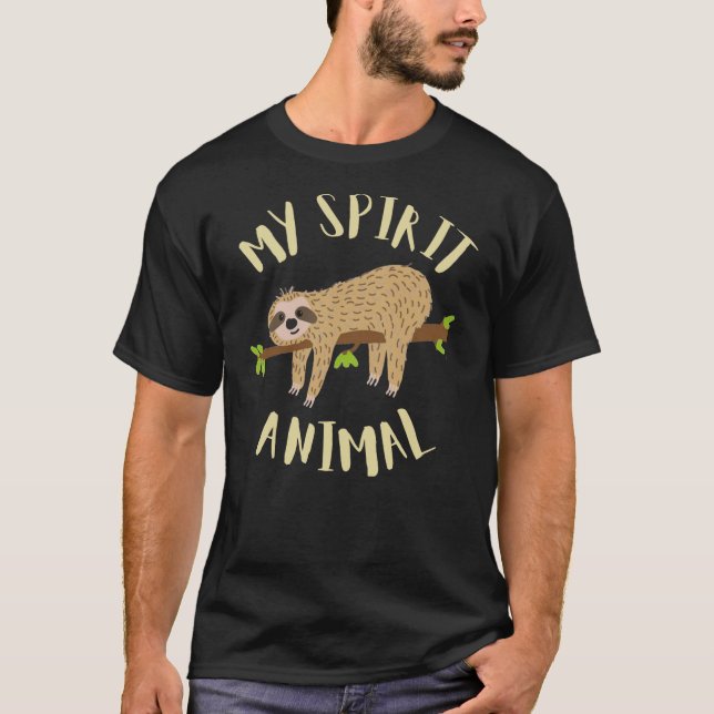 Camiseta pereza mi animal espiritual (Anverso)